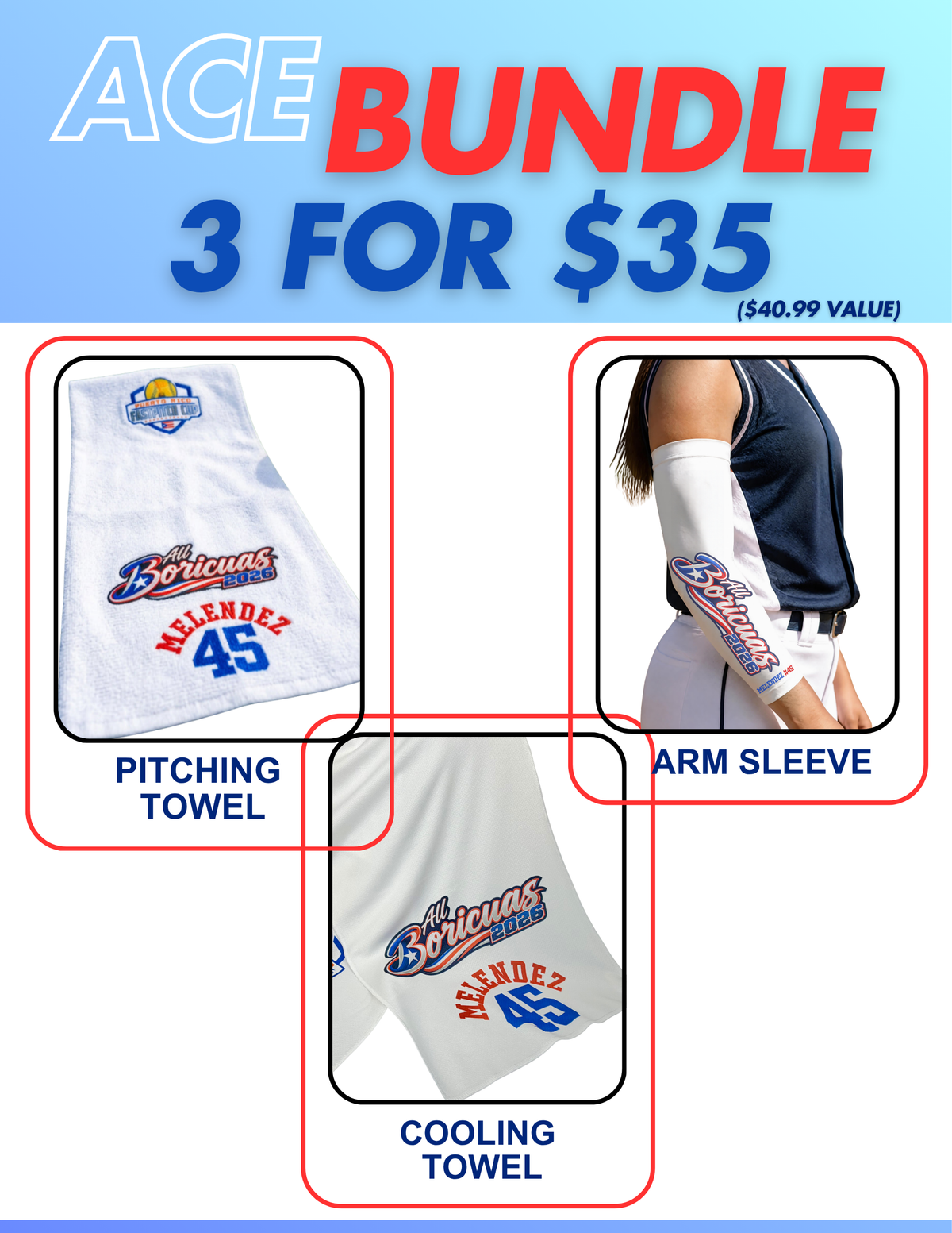 Boricuas Ace Bundle - 3 for $35 Deal!