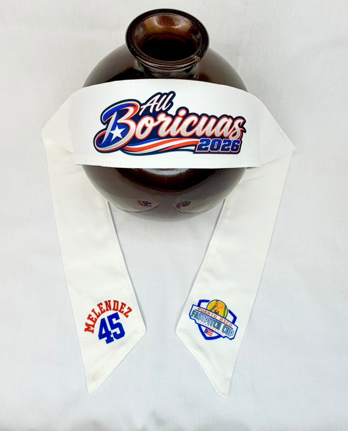 Personalized 2026 All Boricuas Tie back Headband