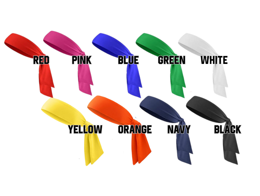 Team Sports Tie back headband | Custom sports headband | Athletic tie back Softball Baseball Pickleball Football. Customizable