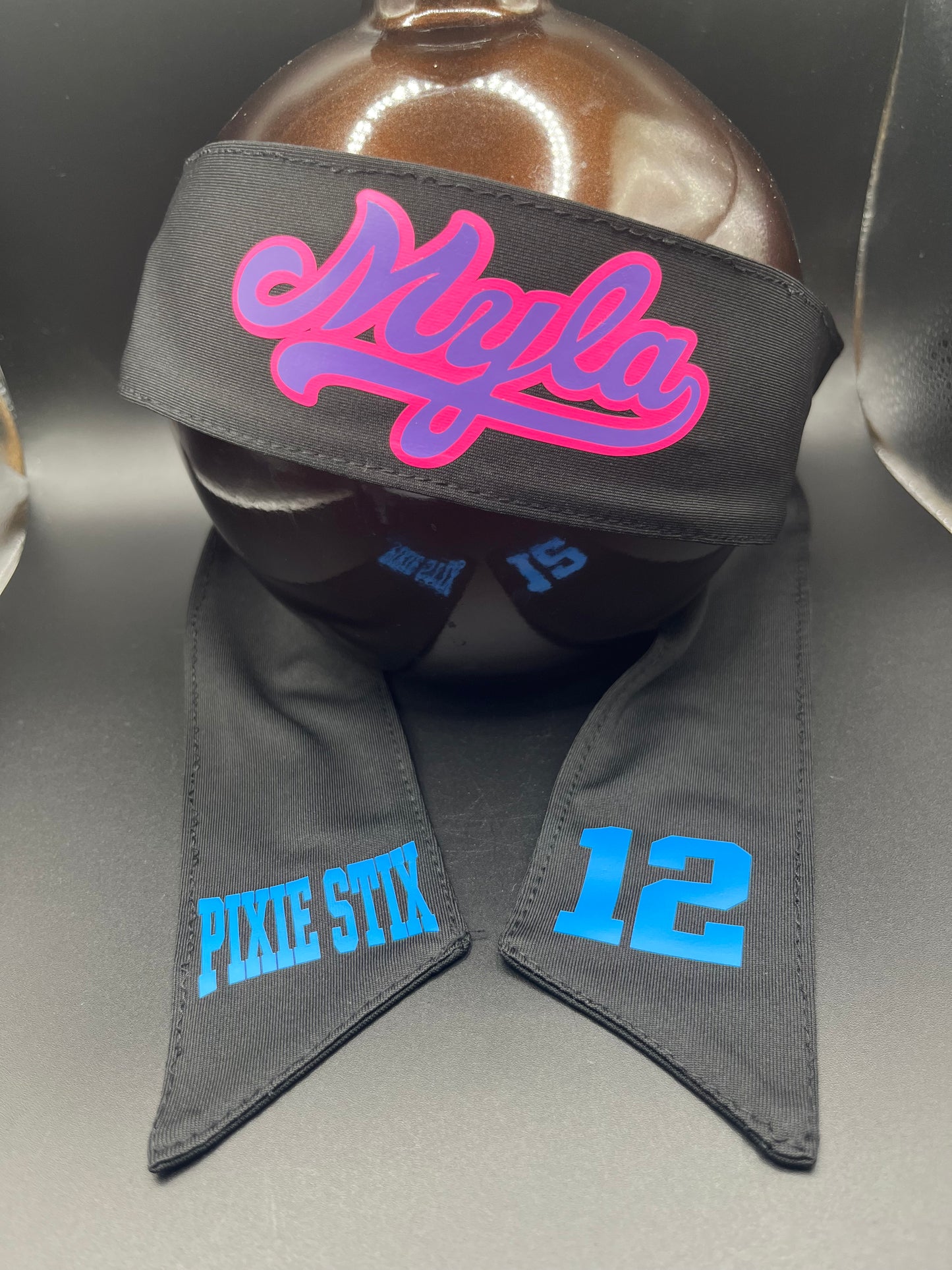 Team Sports Tie back headband | Custom sports headband | Athletic tie back Softball Baseball Pickleball Football. Customizable