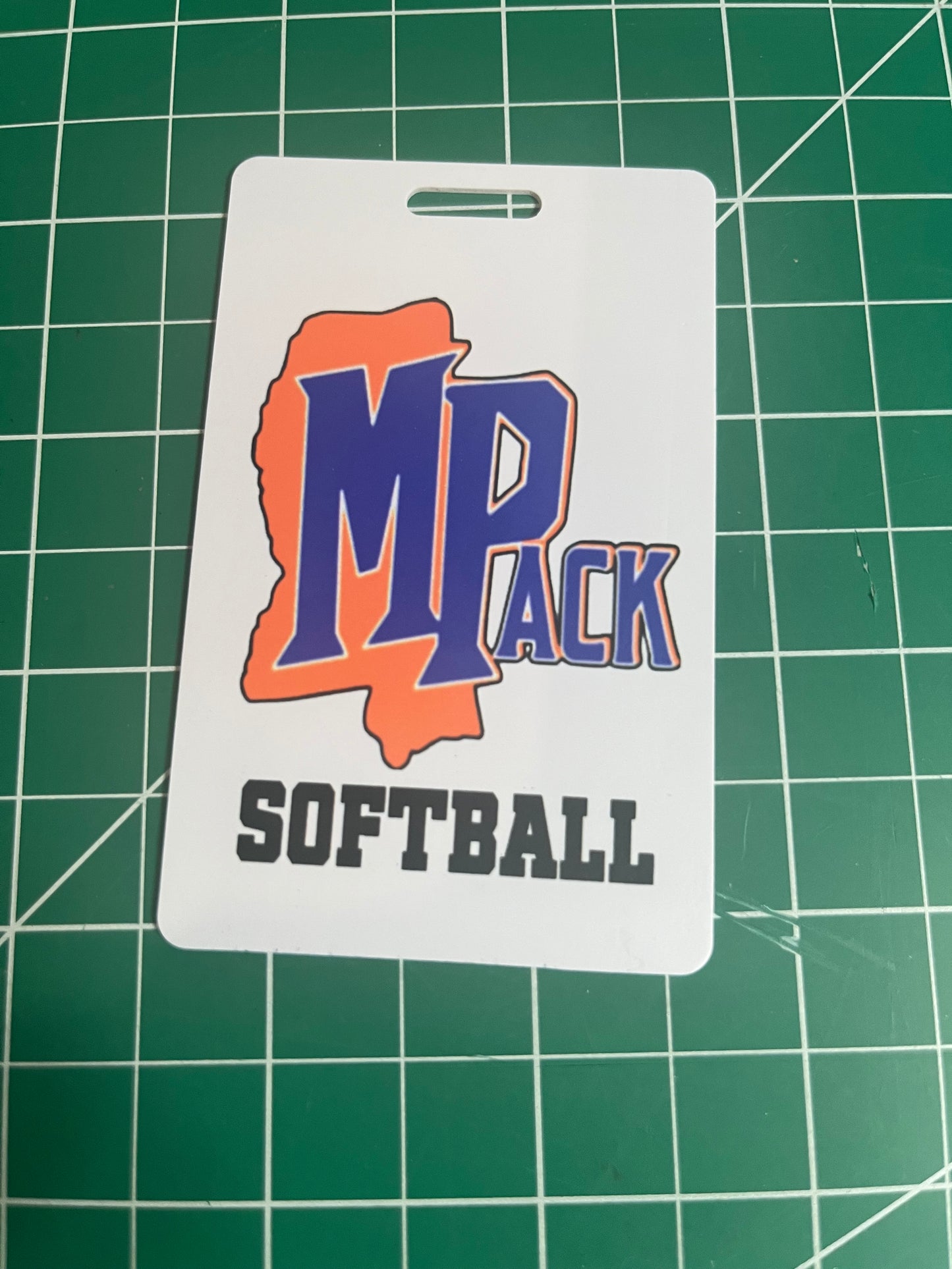 Bag Tag | Custom made Sport ID badge | Team Gear for Softball Baseball Football Lacrosse