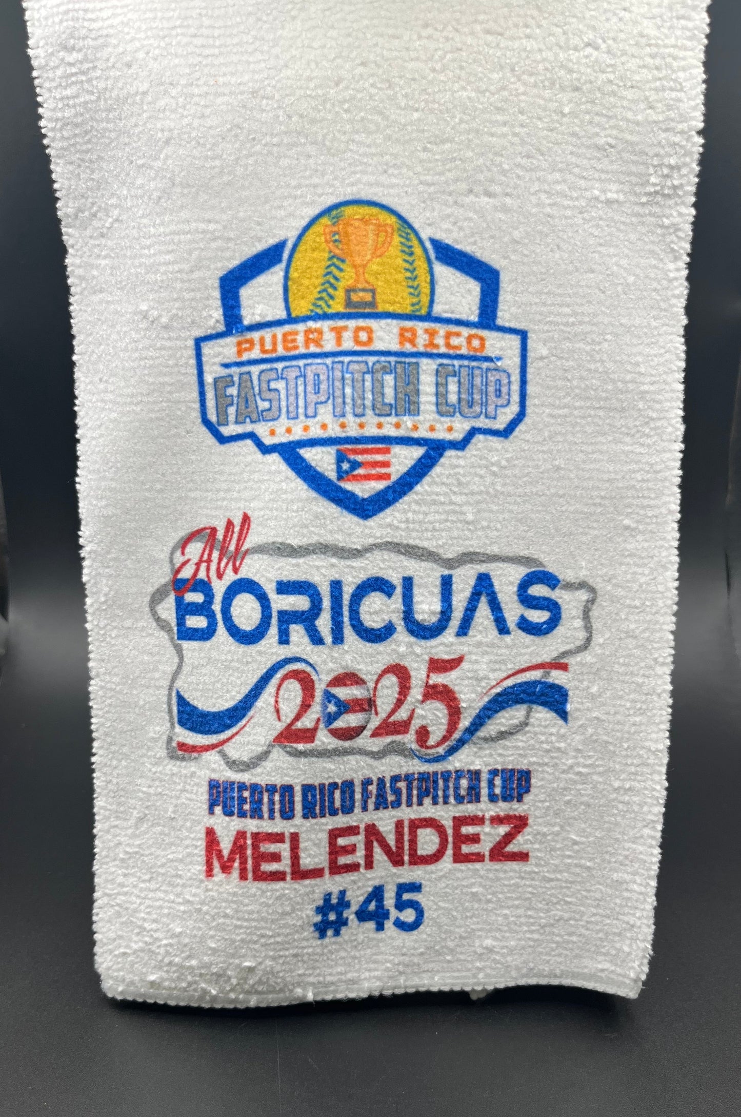 Personalized All Boricuas 2025 Belt Towel | Pitching Towel | Towel for Catcher