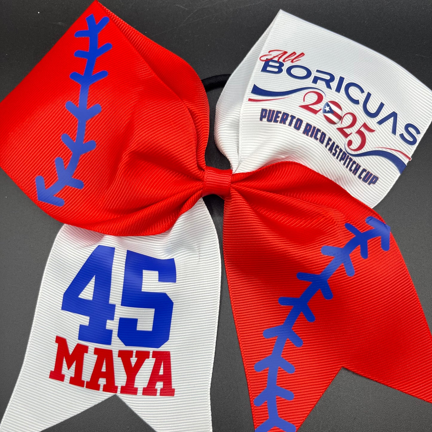 Personalized 2025 All Boricuas Team Hair Bow