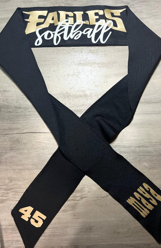 Team Sports Tie back headband | Custom sports headband | Athletic tie back Softball Baseball Pickleball Football. Customizable