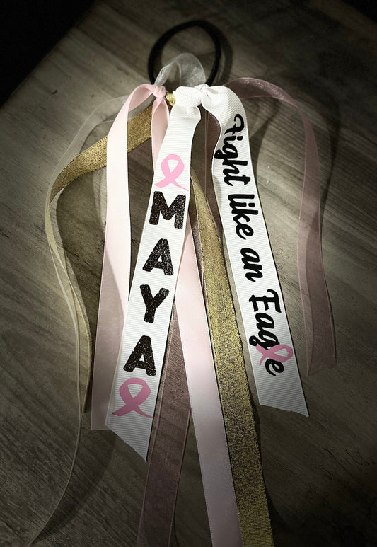 Ponytail Ribbons Hair Tie | Team Sports Ponytail | Sports Hair tie | Custom Sports Hair tie