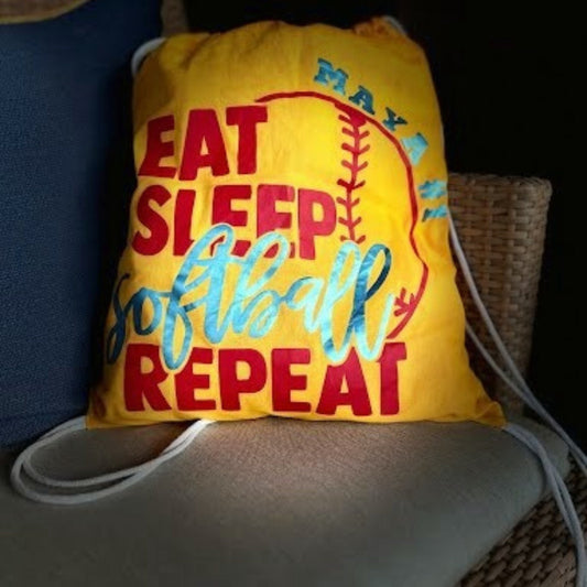 Softball bag PERSONALIZED | Softball gift | Softball party favor | Softball sleepover bag | Travel ball bag