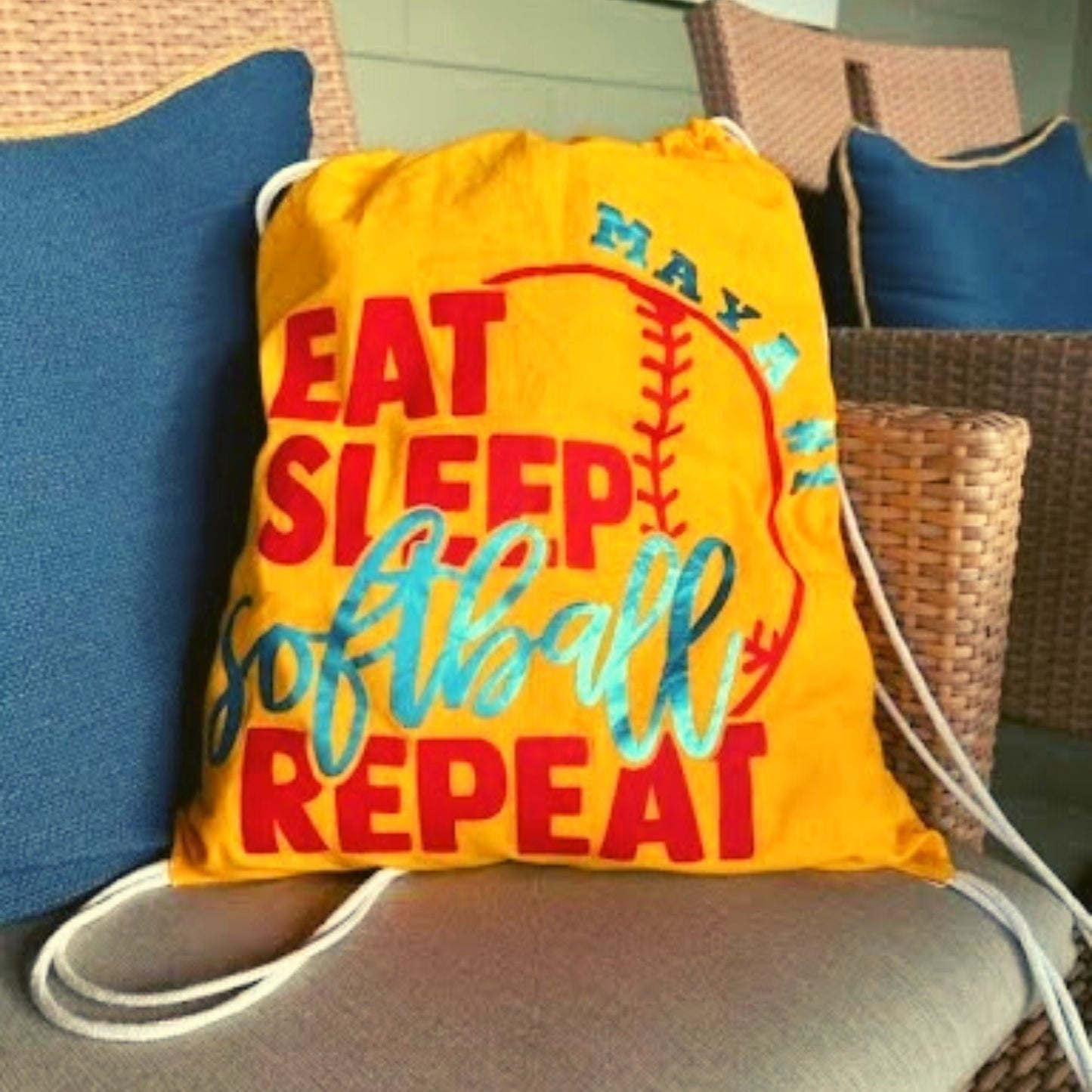 Softball bag PERSONALIZED | Softball gift | Softball party favor | Softball sleepover bag | Travel ball bag