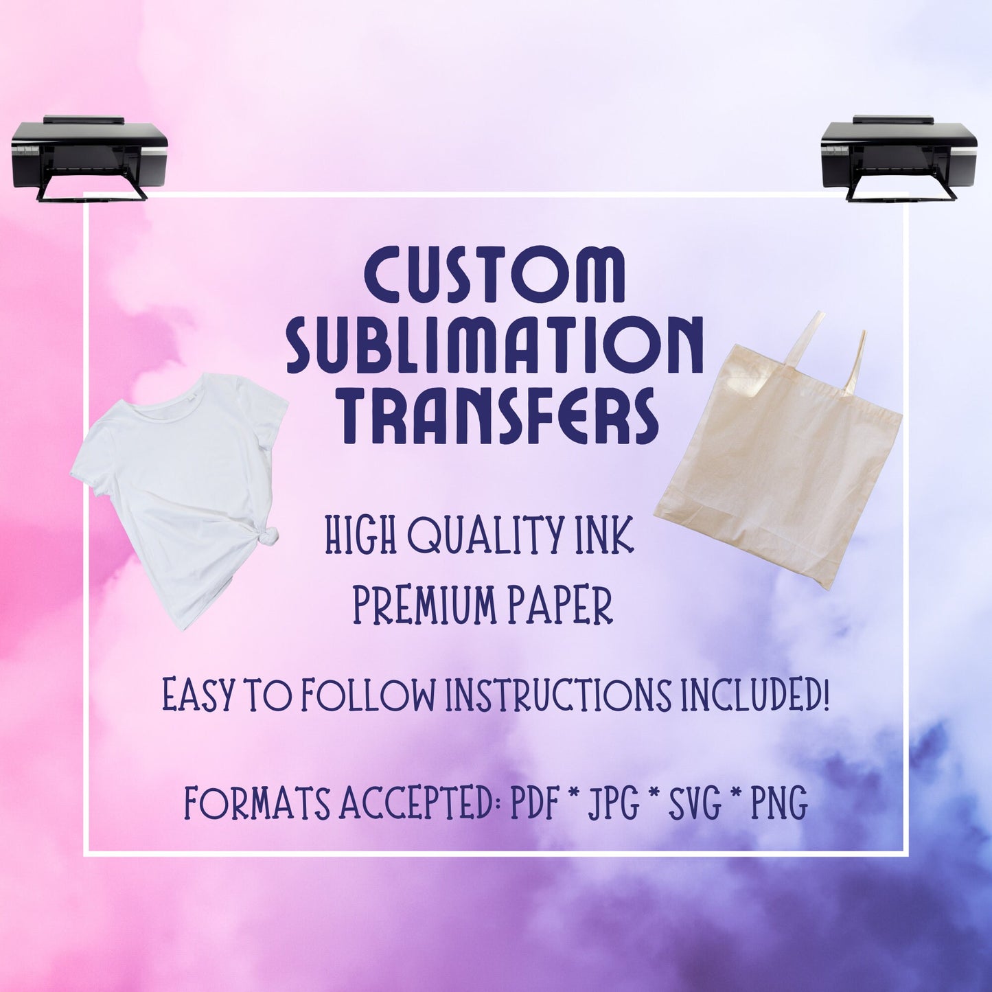 Sublimation Transfer Print Sheets | Ready to press printed sublimation transfer| Custom transfer prints | Bulk Transfers | Custom transfers