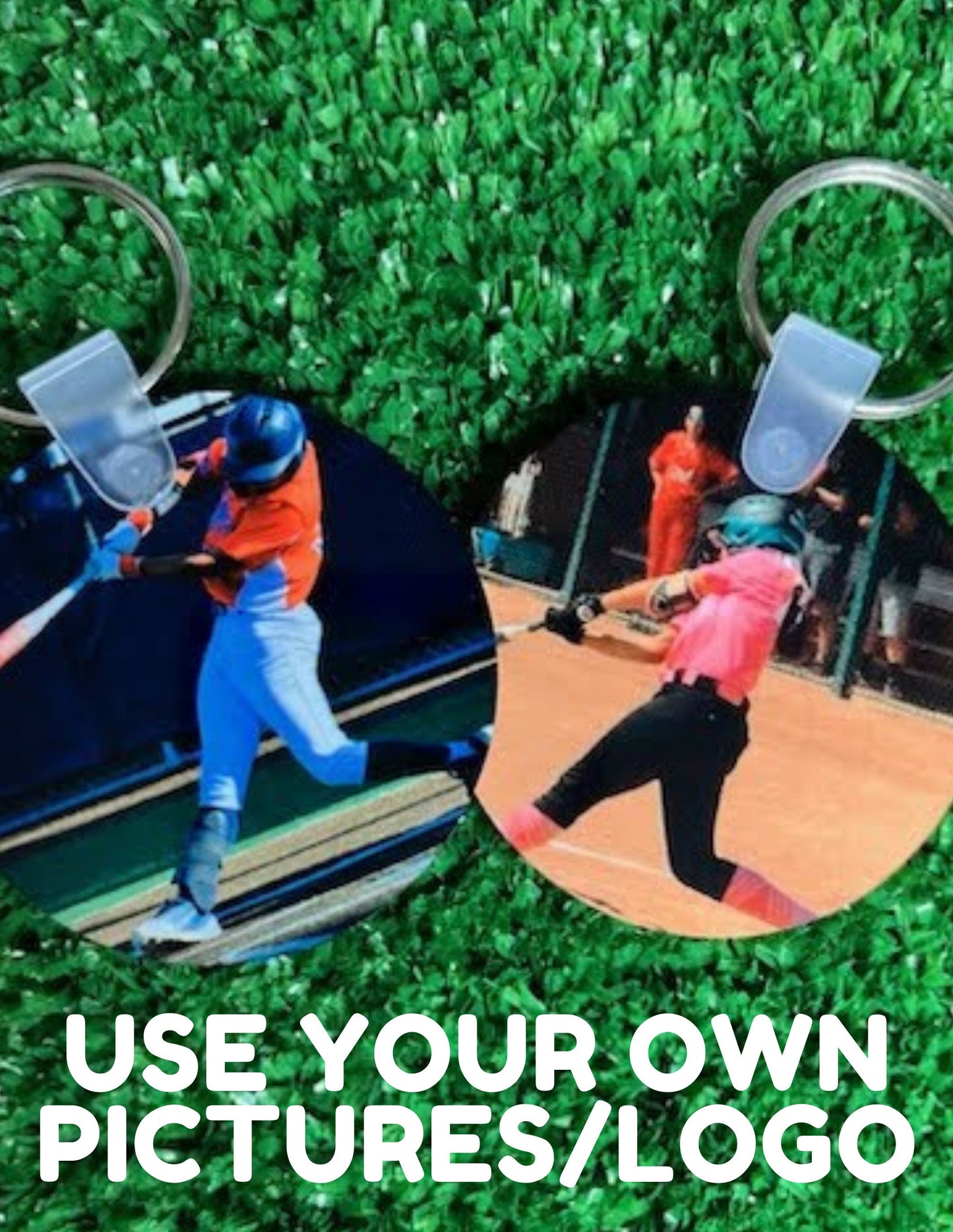 Photo bag tag | Custom keychain with picture | Custom logo keychain | Custom keychain picture | Custom keychain | Softball Baseball Keychain