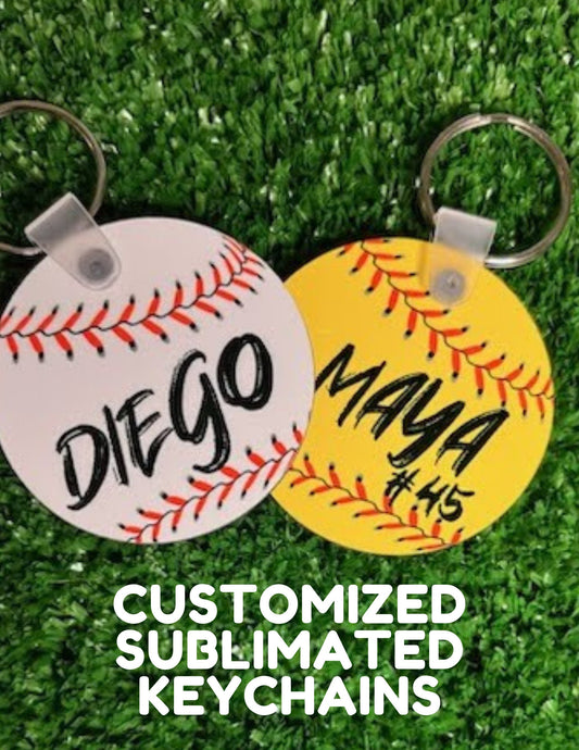 Photo bag tag | Custom keychain with picture | Custom logo keychain | Custom keychain picture | Custom keychain | Softball Baseball Keychain
