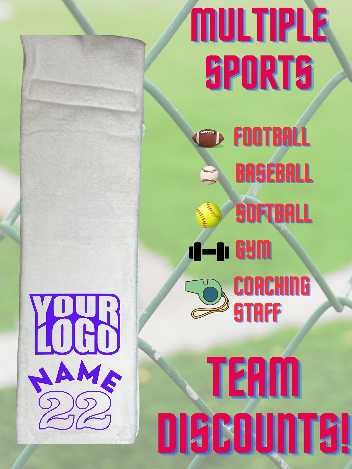 Football Belt Towel | Quarterback waist loop towel | Football team gift | Pocket towel | Pitching towel | Sport hand towel