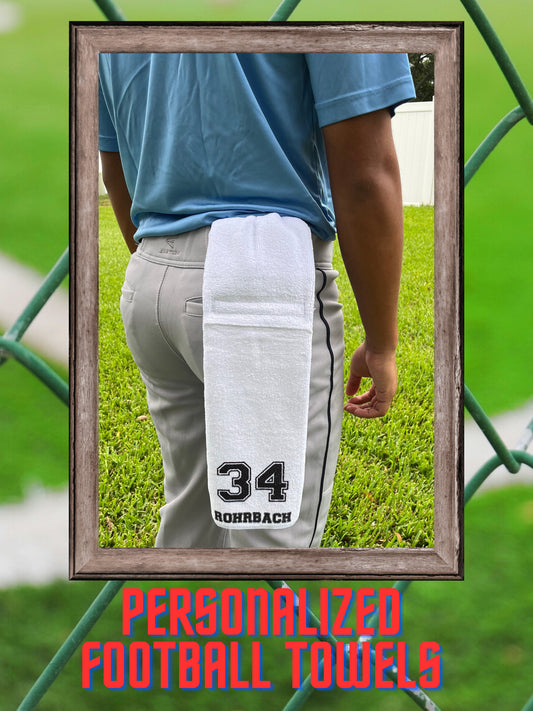 Football Belt Towel | Quarterback waist loop towel | Football team gift | Pocket towel | Pitching towel | Sport hand towel