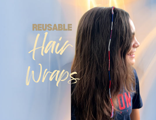 Hair Wraps | Custom Team Colors | Reusable | Team Sports Gifts | Softball | Soccer | Lacrosse | Basketball | Volleyball | Hair Accessories for Girls