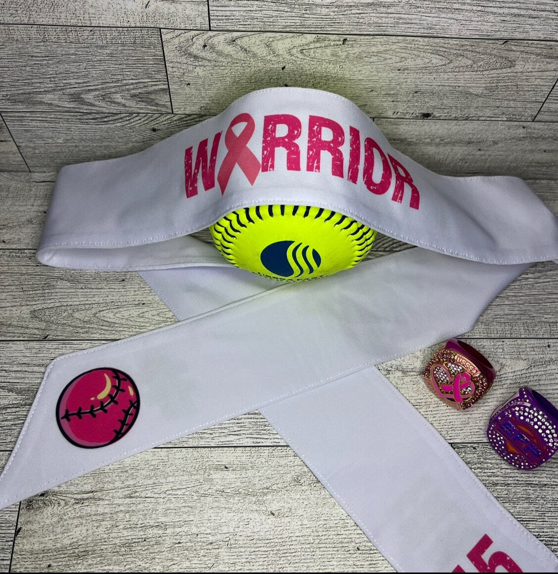 Breast Cancer Tie back headband | Custom sports headband | Athletic tie back | Softball Baseball Pickleball Football Soccer LAX