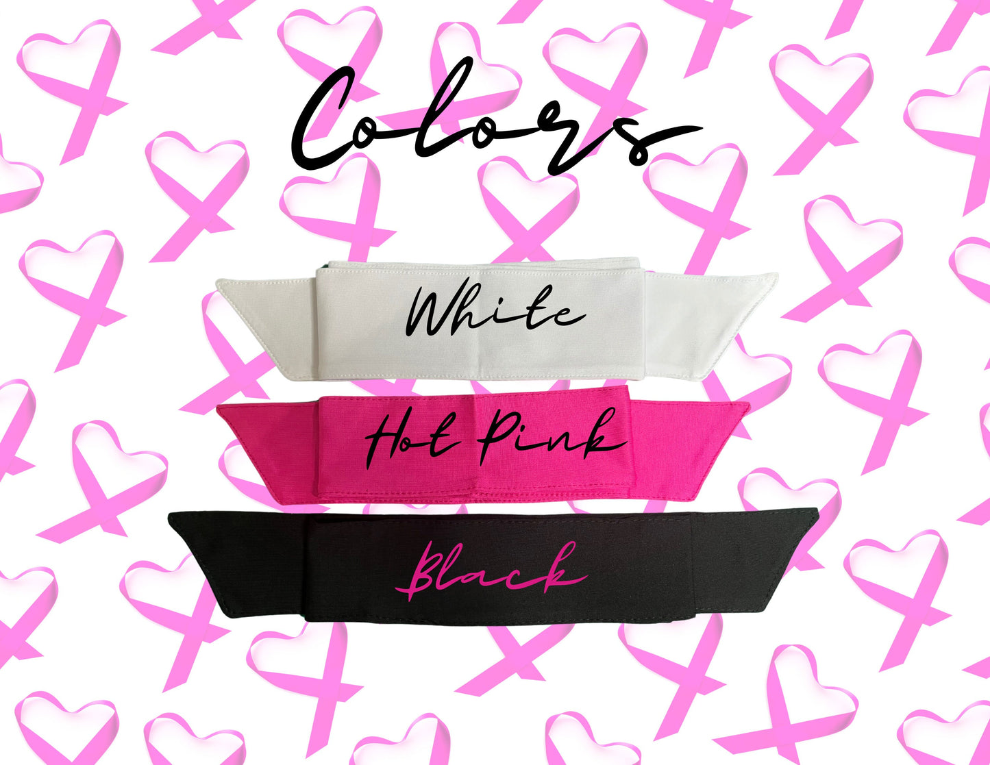 Breast Cancer Tie back headband | Custom sports headband | Athletic tie back | Softball Baseball Pickleball Football Soccer LAX