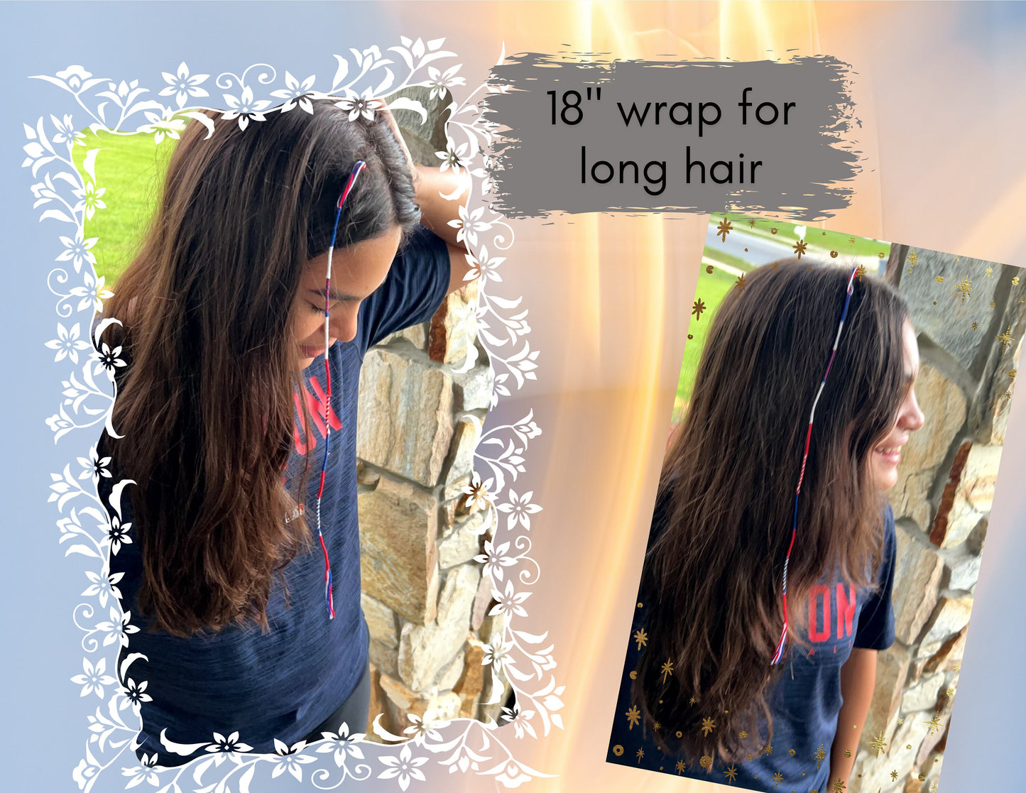 Hair Wraps | Custom Team Colors | Reusable | Team Sports Gifts | Softball | Soccer | Lacrosse | Basketball | Volleyball | Hair Accessories for Girls