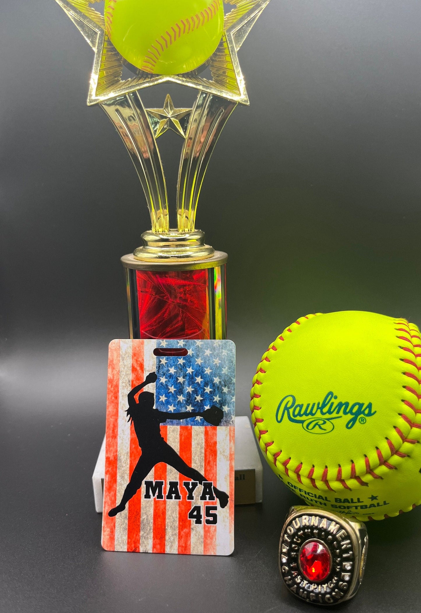 Bag Tag | Custom made Sport ID badge | Team Gear for Softball Baseball Football Lacrosse