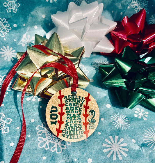 Christmas Ornaments | Custom Team Gift | Stocking Stuffers Idea | Mom, Coaches Gift | Teen Youth Softball Baseball Soccer