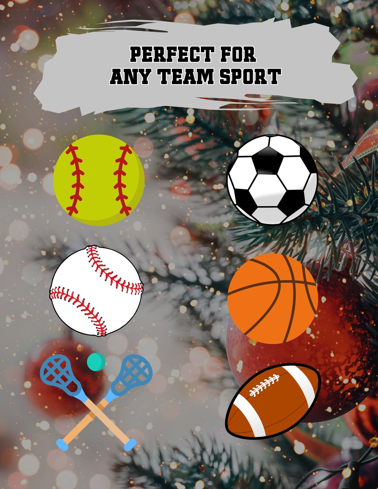 Christmas Ornaments | Custom Team Gift | Stocking Stuffers Idea | Mom, Coaches Gift | Teen Youth Softball Baseball Soccer