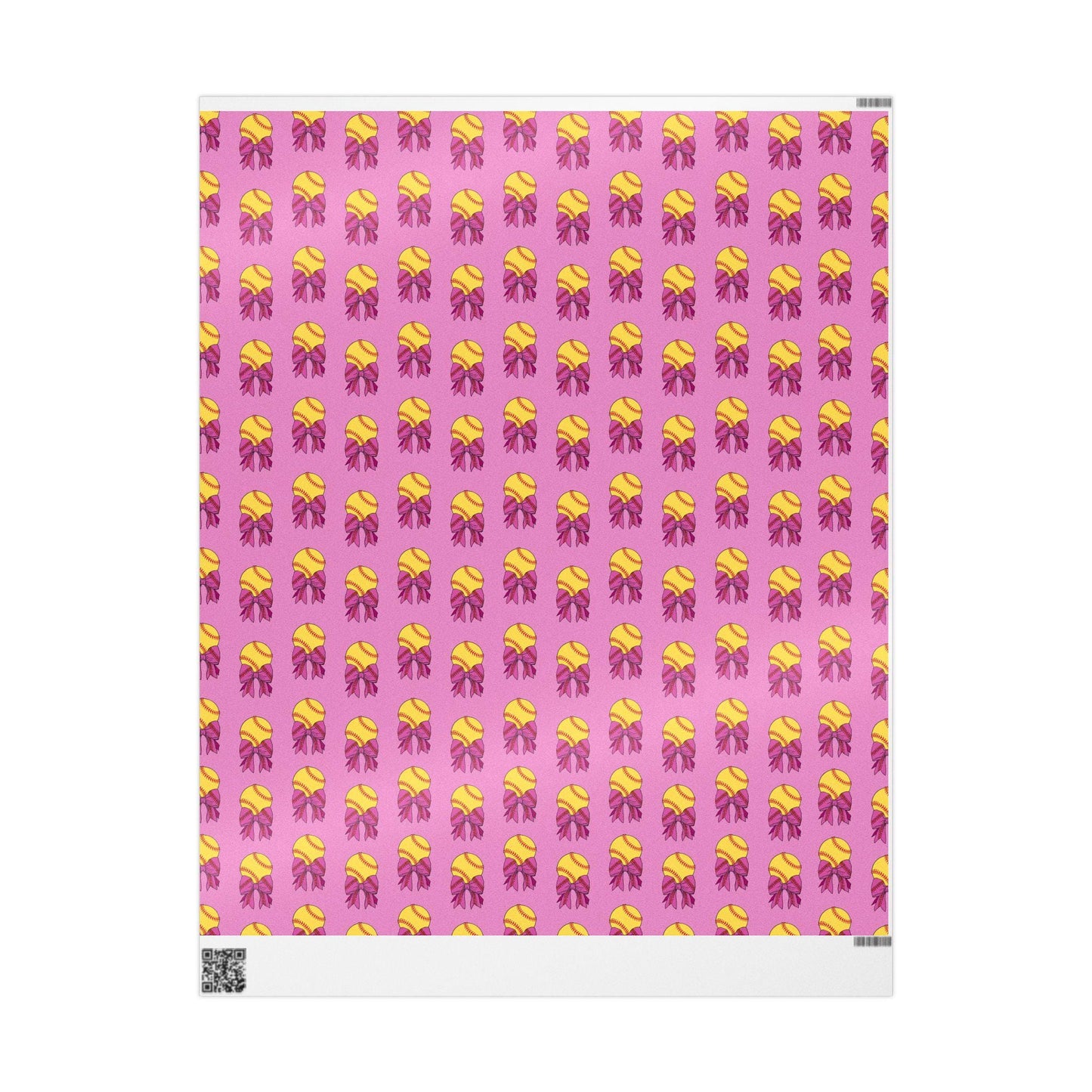 Softball Coquette Wrapping Paper - Christmas Gift Wrap, Birthday Present Wrap, Holiday Celebration Decor, Special Occasion Paper, Sports