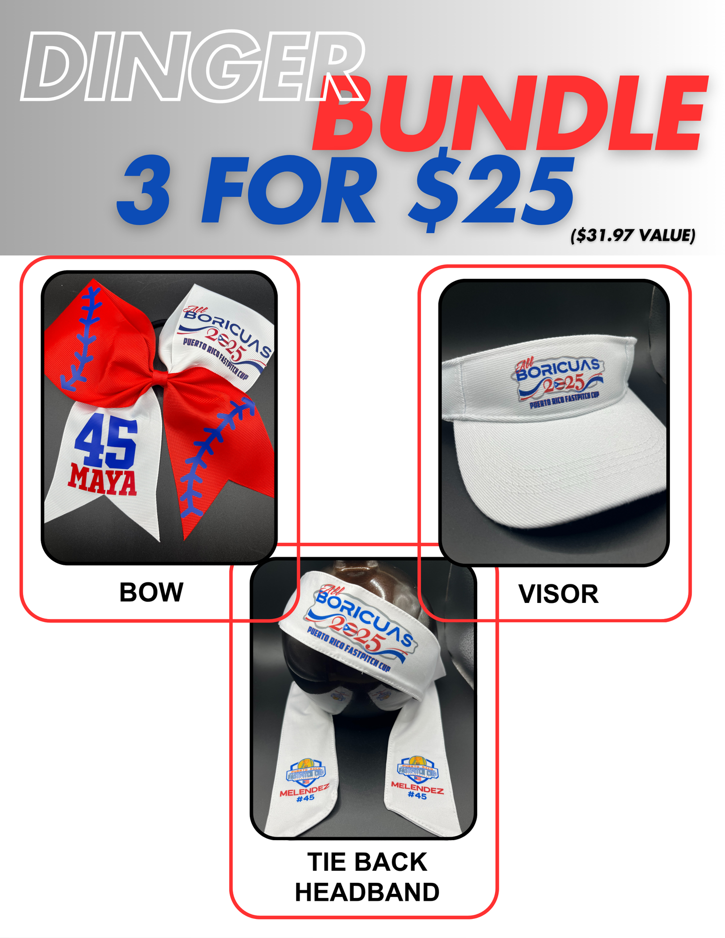 Boricuas Dinger Bundle - 3 for $25 Deal
