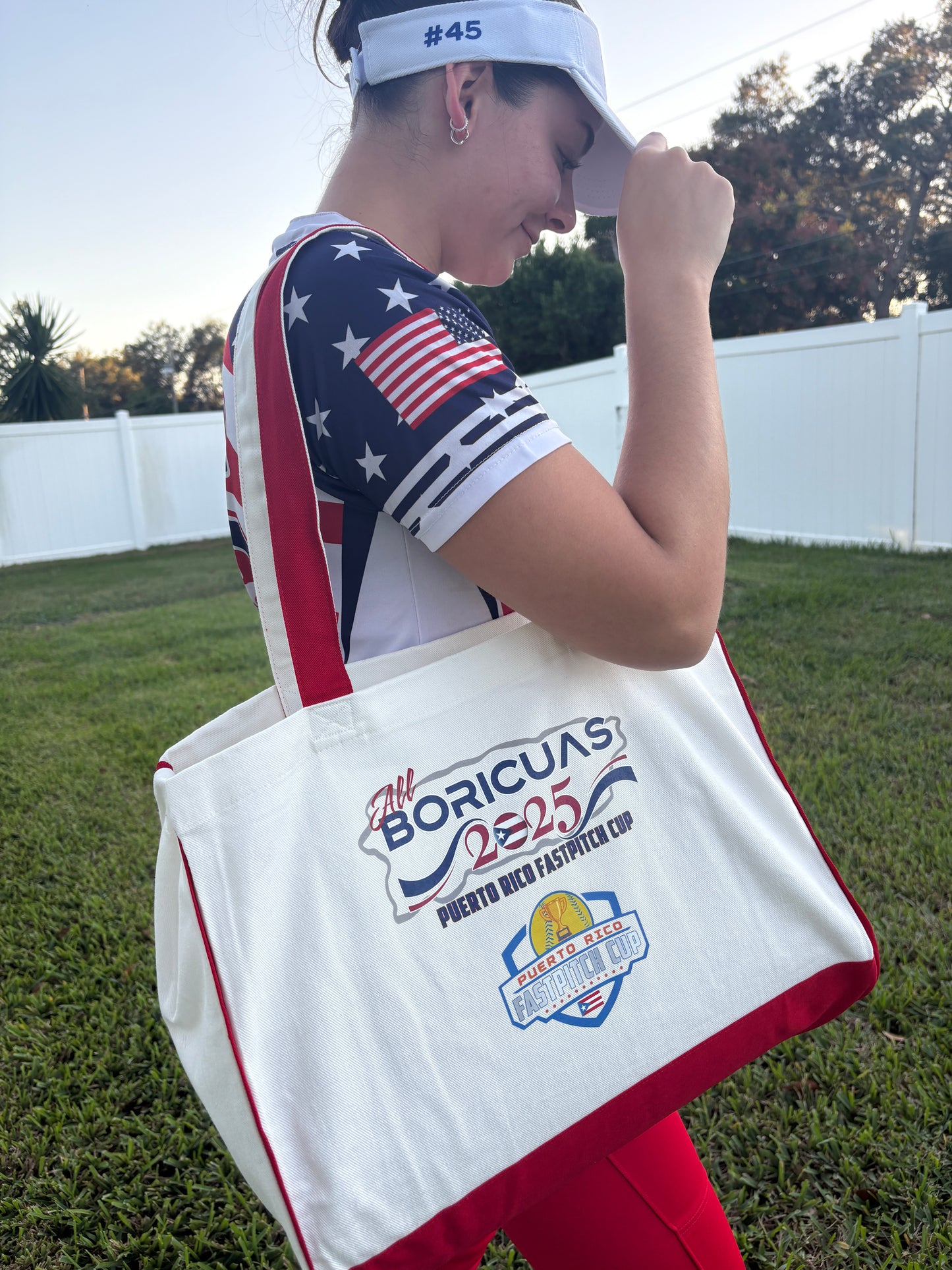 All Boricuas 2025 Puerto Rico Fastpitch Cup Canvas Tote Bag