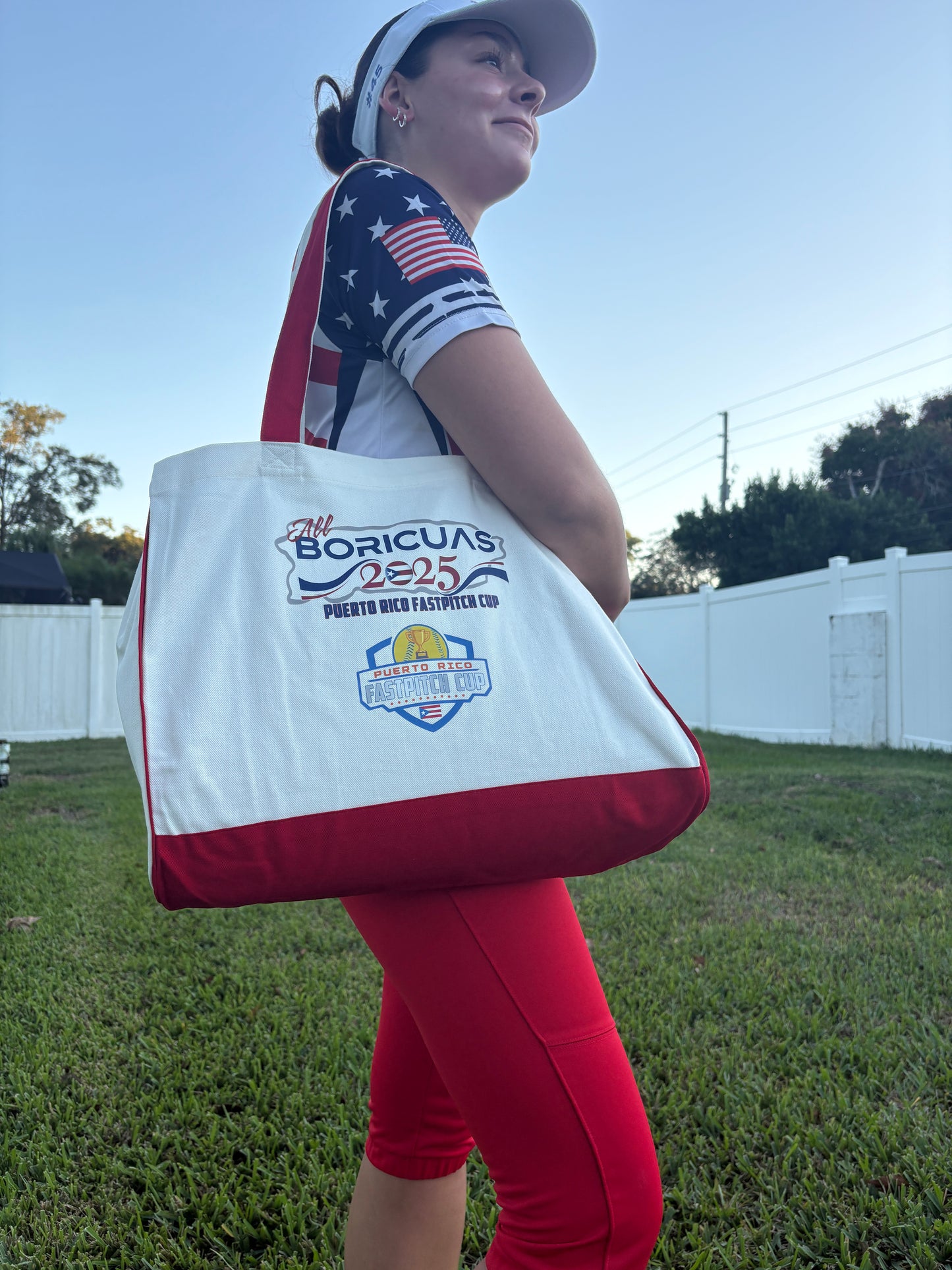 All Boricuas 2025 Puerto Rico Fastpitch Cup Canvas Tote Bag