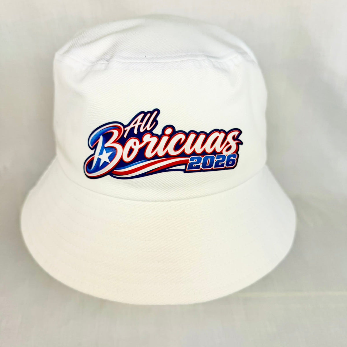 2026 All Boricuas White Bucket Hat