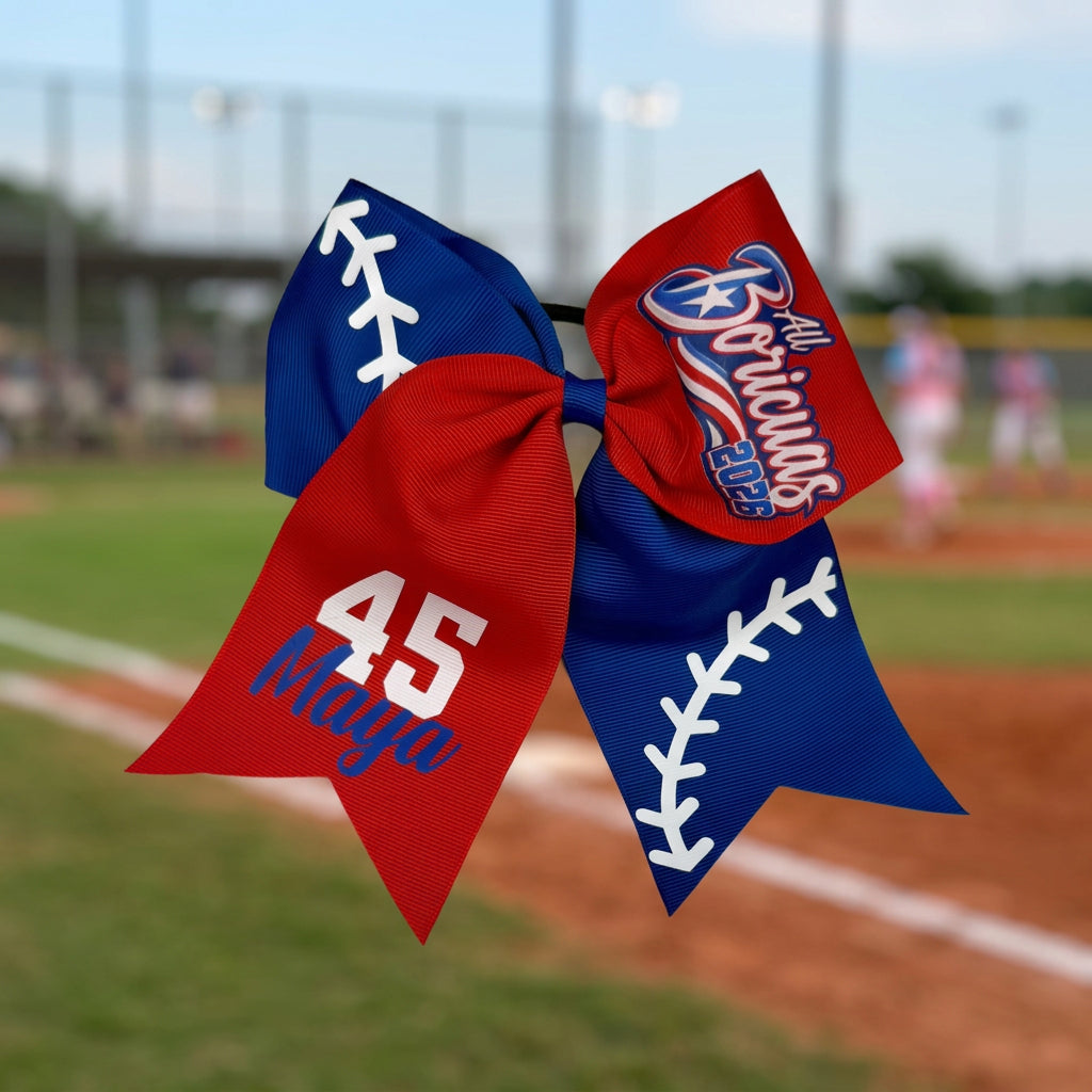 Personalized 2026 All Boricuas Team Hair Bow