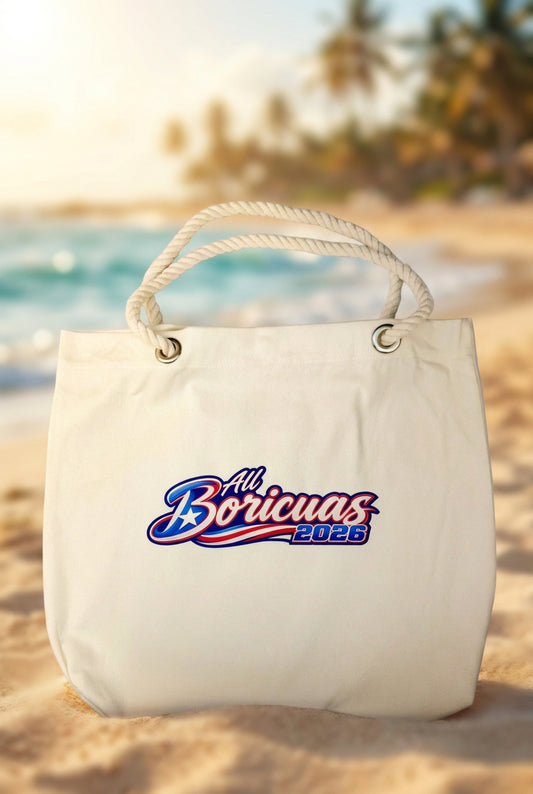 All Boricuas 2026 Puerto Rico Fastpitch Cup Canvas Tote Bag