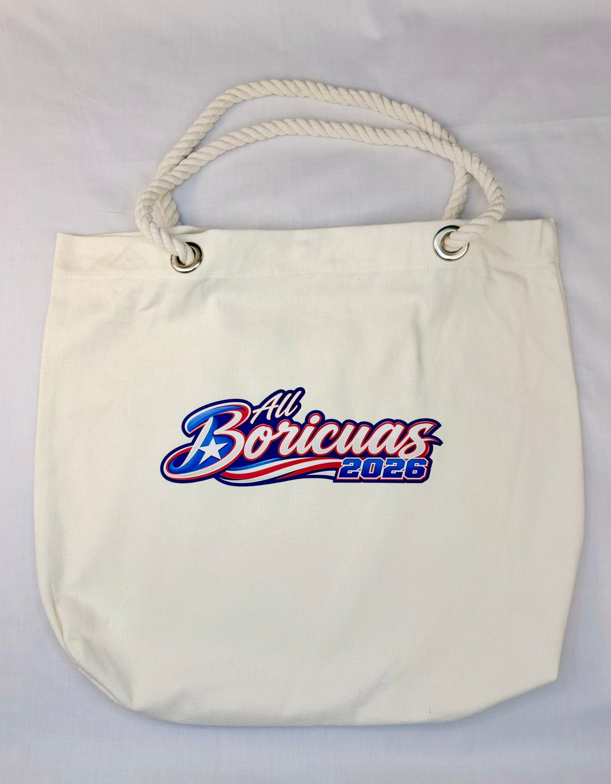 All Boricuas 2026 Puerto Rico Fastpitch Cup Canvas Tote Bag