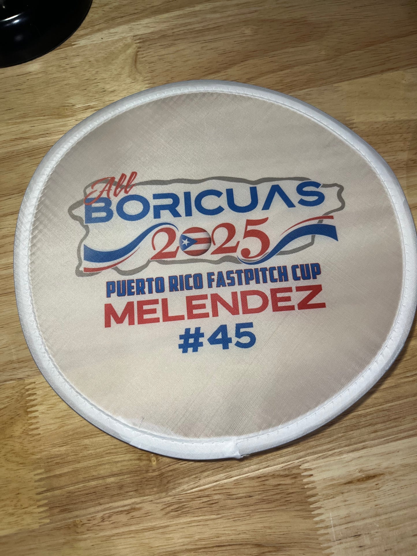 Personalized 2025 All Boricuas Foldable Disc Fan