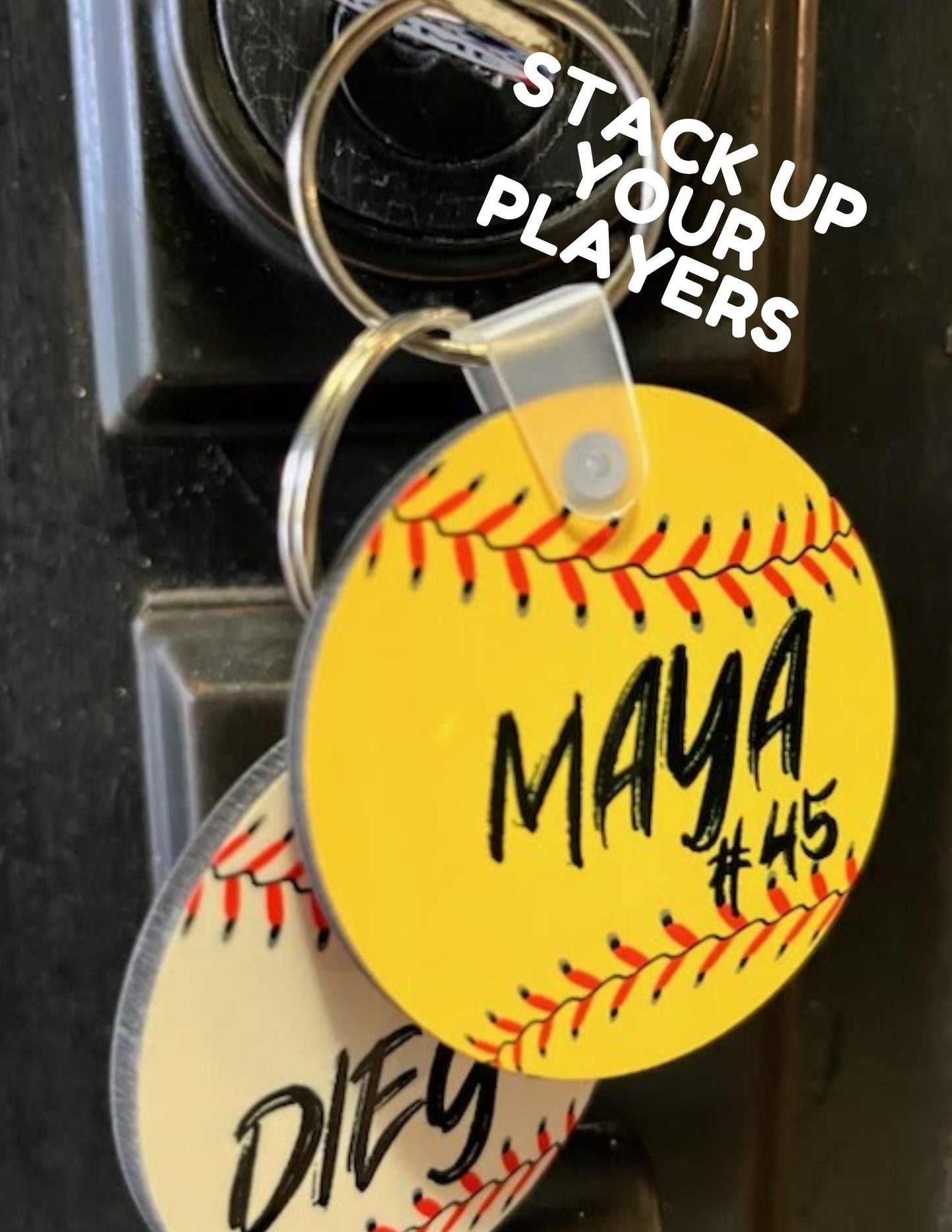 Photo bag tag | Custom keychain with picture | Custom logo keychain | Custom keychain picture | Custom keychain | Softball Baseball Keychain