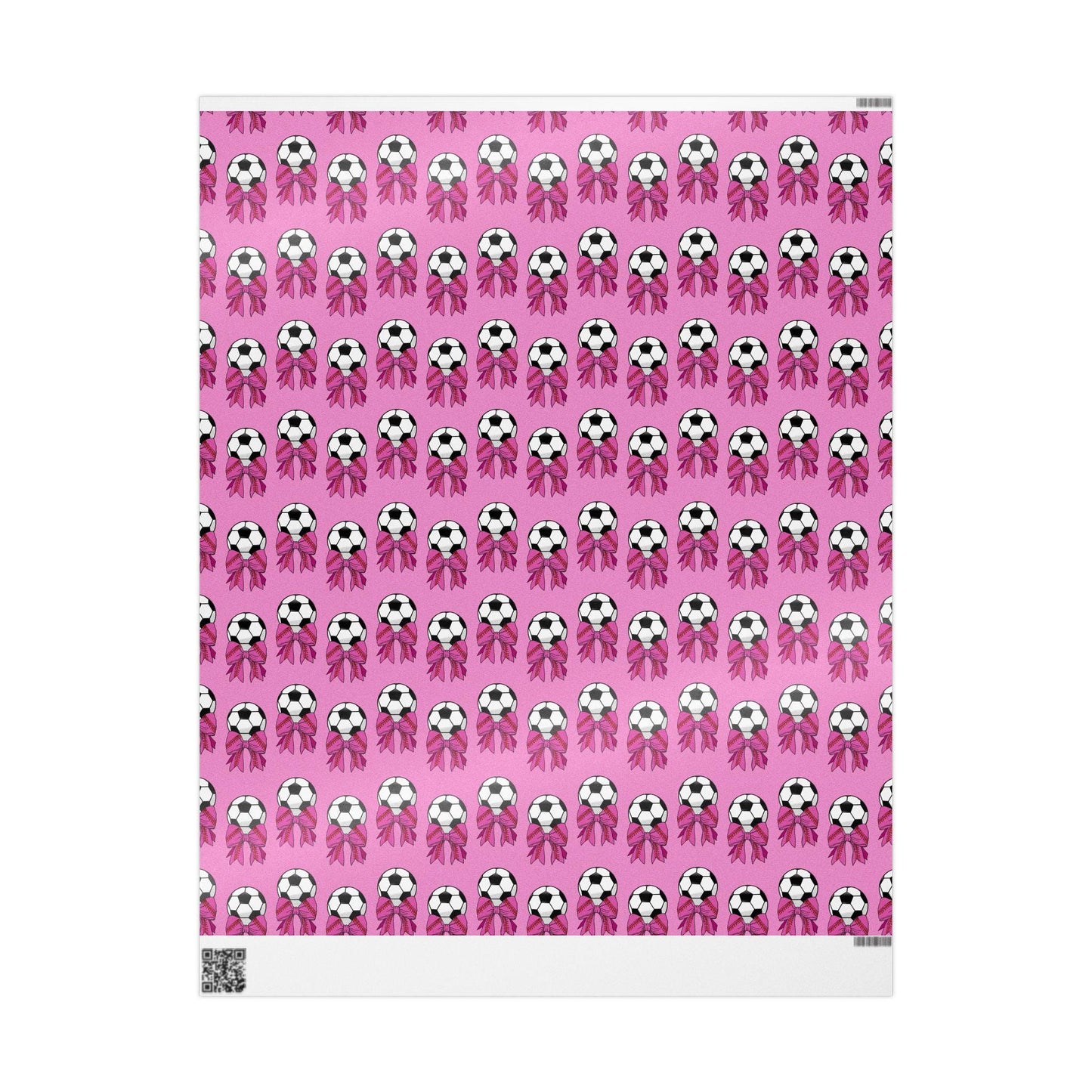 Soccer Coquette Wrapping Paper | Soccer Gift Wrap Paper | Soccer Themed Paper for Christmas, Birthdays, Team Parties, Celebrations, Holidays